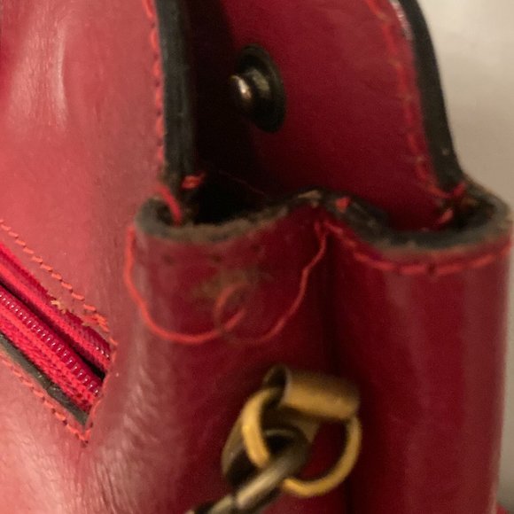 Luisa Red leather small crossbody bag - Picture 8 of 12